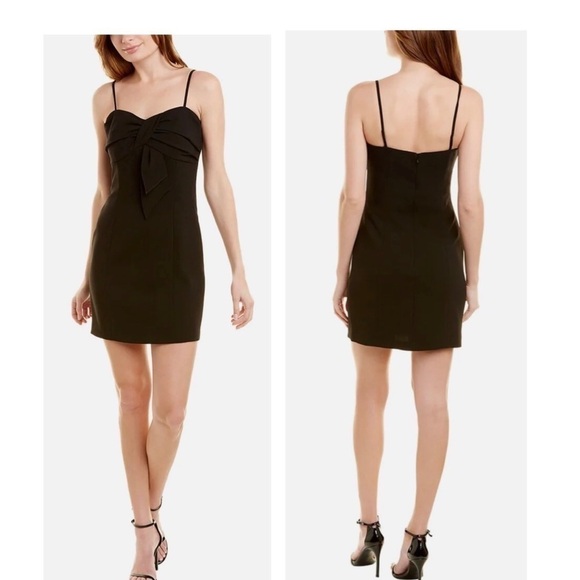 Shoshanna Fiona Bow Bodice LBD Bodycon sleeveless Mini Dress Size 4 - Picture 3 of 9